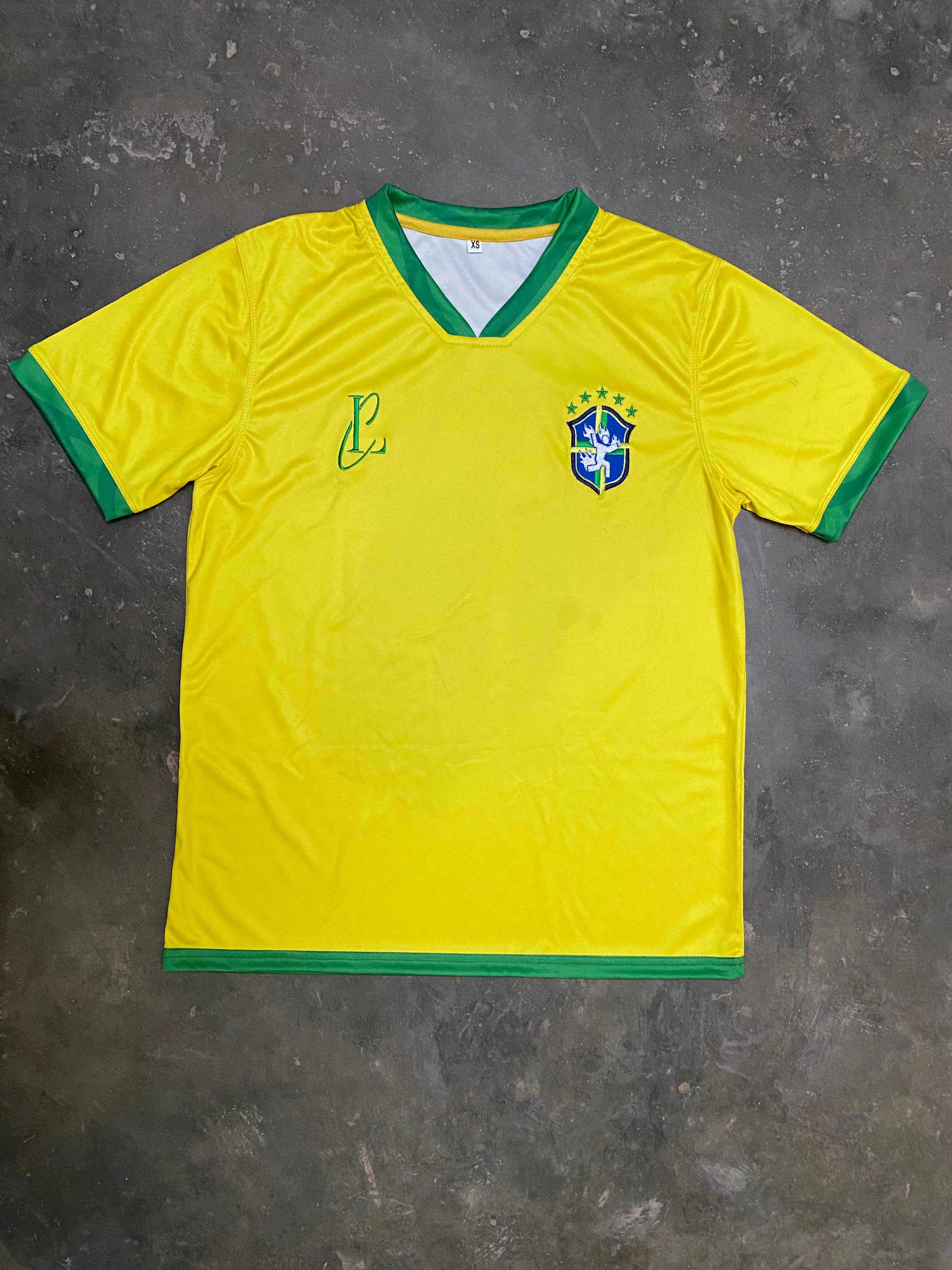 Chlr Brazil Inspired Football Jersey - Yellow and Green - Pre-order