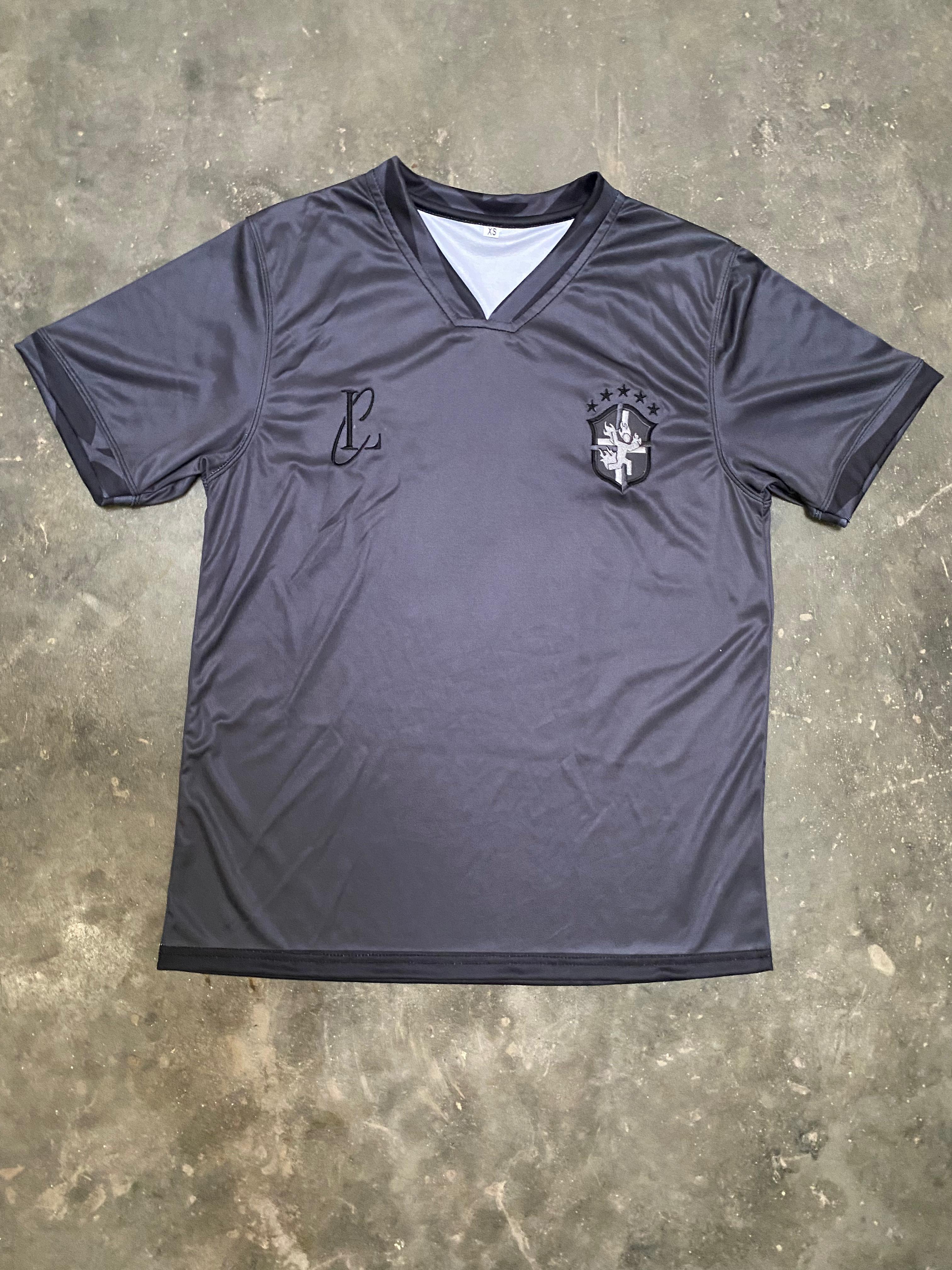 Chlr Brazil Inspired Football Jersey - Black on Black - Pre-order